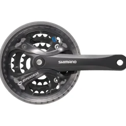 Shimano Acera FC-M361 Crankset - 175mm 7/8-Speed 42/32/22t 104/64 BCD Square Taper JIS Spindle Interface BLK