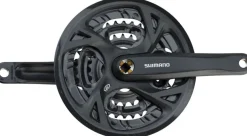 Shimano Altus FC-M371 Crankset - 170mm 9-Speed 48/36/26t Riveted Square Taper JIS Spindle Interface BLK