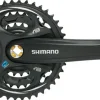 Shimano Altus FC-M311 Crankset - 170mm 7/8-Speed 48/38/28t Riveted Square Taper JIS Spindle Interface BLK