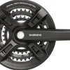 Shimano Altus FC-M311 Crankset - 170mm 7/8-Speed 48/38/28t Riveted Square Taper JIS Spindle Interface BLK