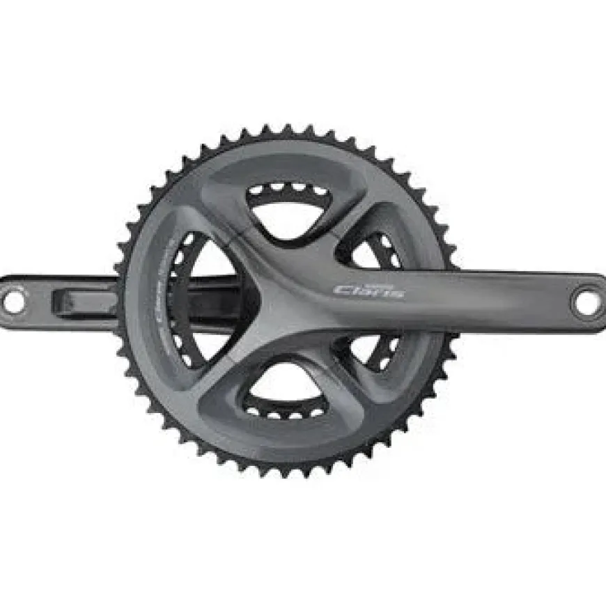 Shimano Claris FC-R2000 Crankset - 170mm 8-Speed 50/34t 110 BCD Hollowtech II Spindle Interface BLK