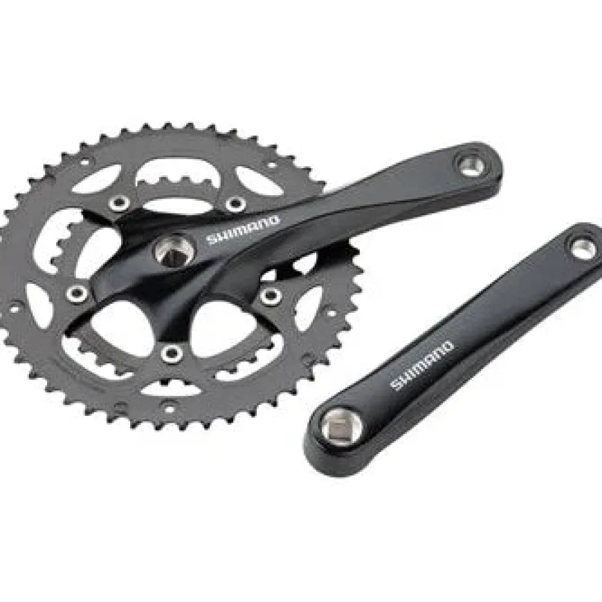 Shimano Claris FC-RS200 Crankset - 170mm 8-Speed 50/34t 110 BCD Square Taper JIS Spindle Interface BLK