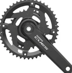 Shimano CUES FC-4010-2 Crankset - 170mm 9/10-Speed 46/30t Riveted Hollowtech II Spindle Interface BLK