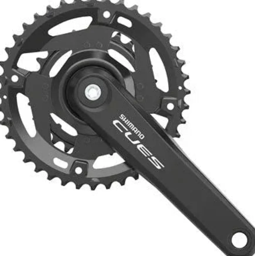 Shimano CUES FC-U4000-2 Crankset - 175mm 9/10/11-Speed 40/26t Riveted Square Taper JIS Spindle Interface BLK