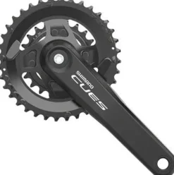 Shimano CUES FC-U4010-2B Crankset - 175mm 9/10/11-Speed 36/22t Riveted Hollowtech II Spindle Interface CL 3mm Outboard BLK