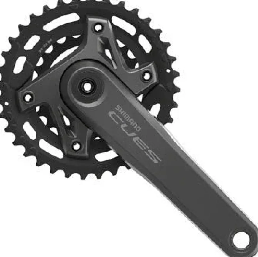 Shimano CUES FC-U6000-2B Crankset - 175mm 9/10/11-Speed 36/22t Asymmetric 96 BCD Hollowtech II CL 3mm Outboard BLK