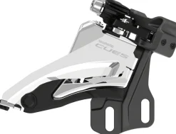 Shimano CUES FD-U6000-E Front Derailleur - 10/11-Speed Double Side Swing E-Type Mount W/O BB Bracket Plate 36/40t Max BLK/Silver