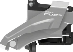 Shimano CUES FD-U4000-L Front Derailleur - 9/10-Speed Double Top-Swing Low Clamp Mount 36/40t Max BLK/Silver