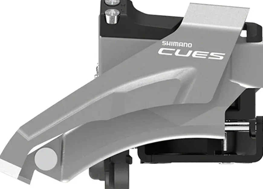 Shimano CUES FD-U4000-L Front Derailleur - 9/10-Speed Double Top-Swing Low Clamp Mount 36/40t Max BLK/Silver