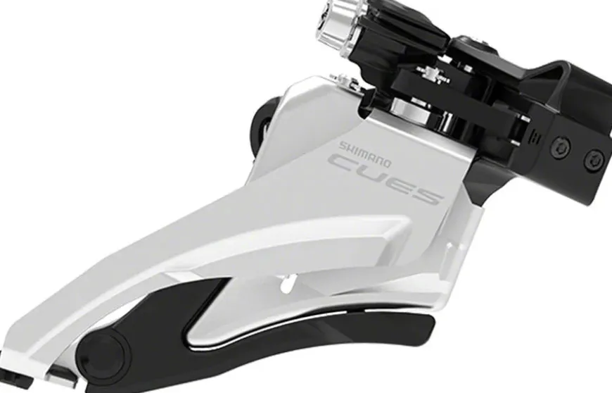 Shimano CUES FD-U4000-M Front Derailleur - 9/10-Speed Double Side Swing Mid Clamp Mount 36/40t Max BLK/Silver