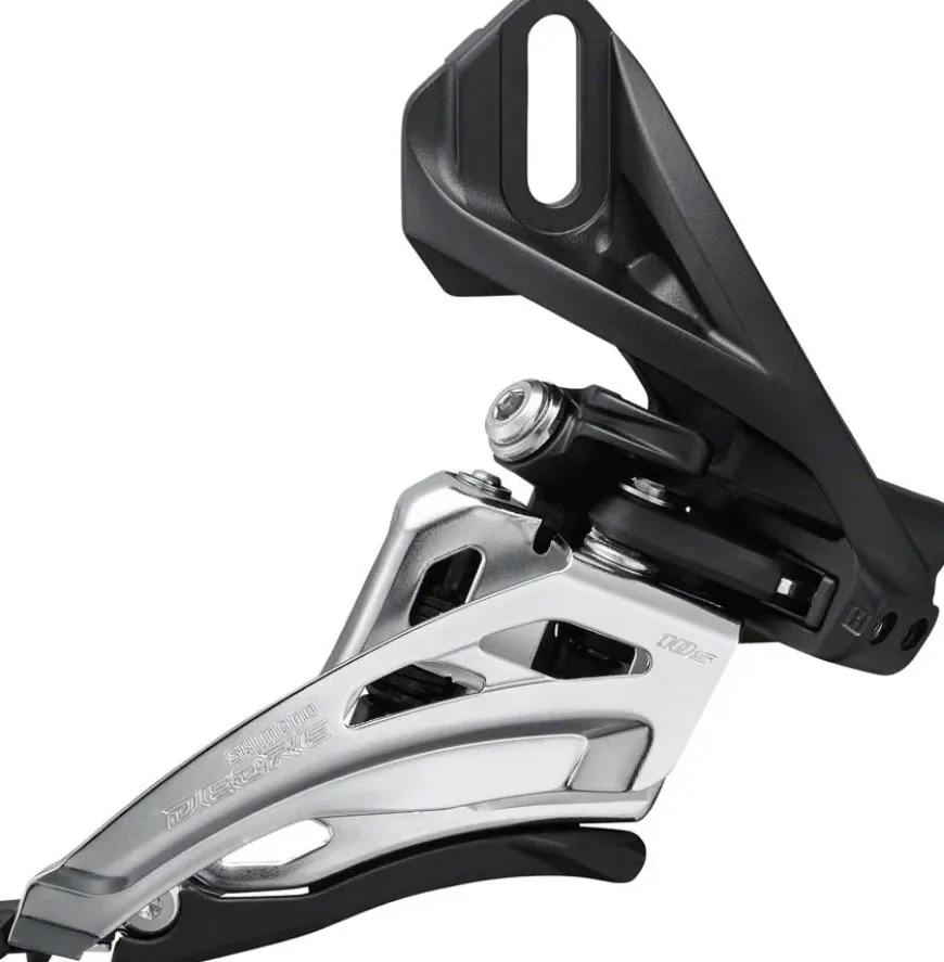 Shimano Deore FD-M4100-D Front Derailleur - 10-Speed Double Side Swing Front Pull Direct Mount Silver/BLK