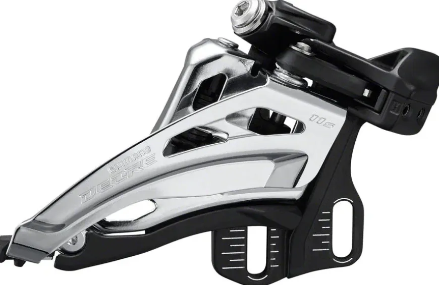 Shimano Deore FD-M5100-E Front Derailleur - 11-Speed Double Side Swing Front Pull E-Type Mount BLK/Silver
