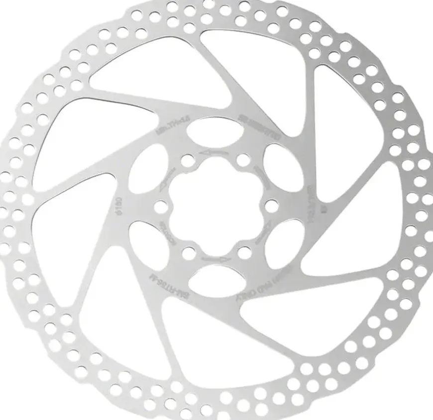Shimano Deore SM-RT56-MP Disc Brake Rotor - 180mm 6-Bolt For Resin Pads Only Silver