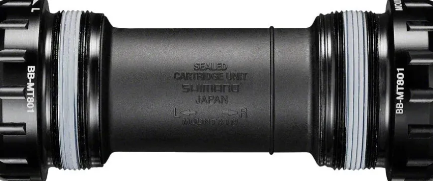 Shimano Deore XT BB-MT801 English Bottom Bracket - English BSA 68/73mm Fits Hollowtech II Spindle BLK
