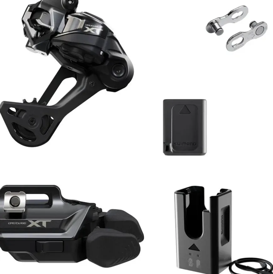 Shimano Deore XT M8250 Di2 Wireless Upgrade Kit - M8250-SGS Rear Derailleur M8250-IR I-SPEC EV Shifter Battery Charger Quick Link