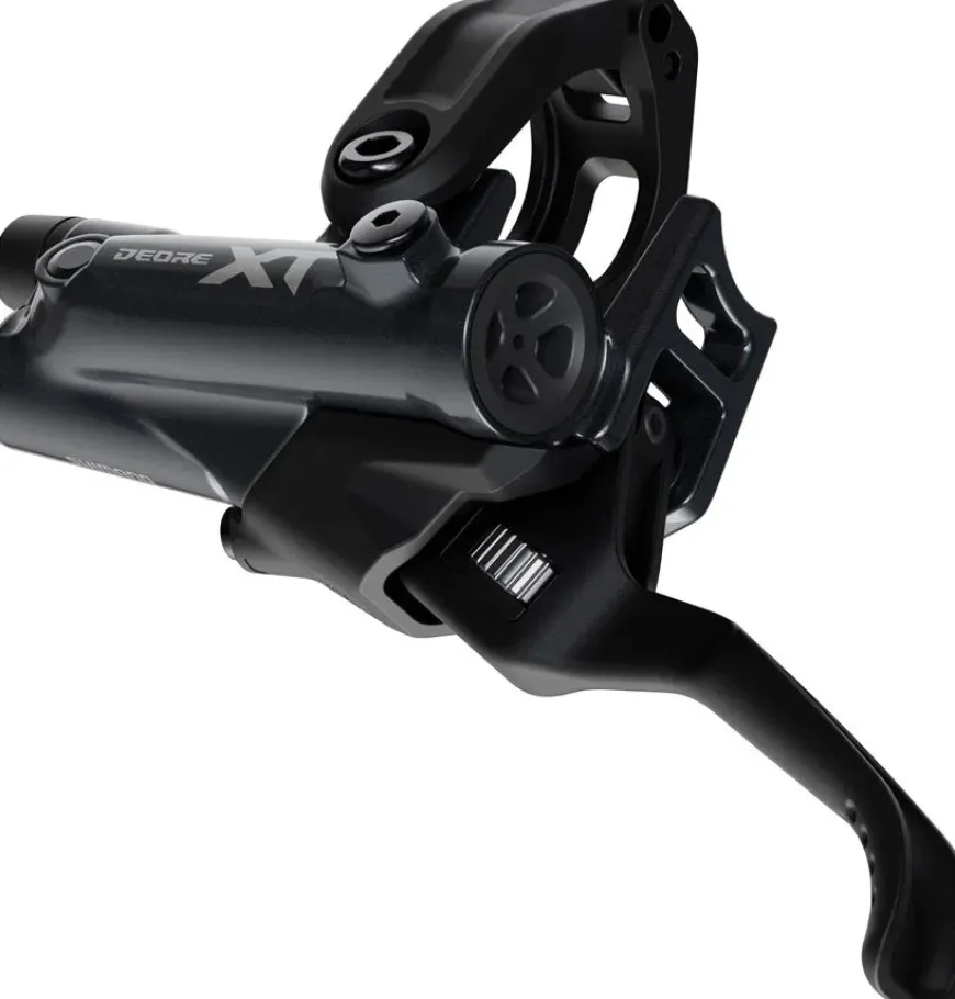 Shimano Deore XT M8200 Disc Brake Lever - Left/Front Post Mount 2-Piston Caliper SM-BH90-SBM Hose Fin Metal Pads BLK
