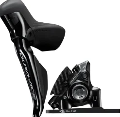 Shimano Dura-Ace ST-R9270F-L Di2 Shift/Brake Lever BR-R9270 Hydraulic Disc Brake Caliper - Left/Front 2x Flat Mount BLK