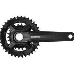 Shimano FC-MT210-2 Crankset - 175mm 9-Speed 36/22t Riveted 48.8mm Chainline BLK