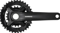 Shimano FC-MT210-2 Crankset - 175mm 9-Speed 46/30t 48.8mm Chainline Riveted BLK