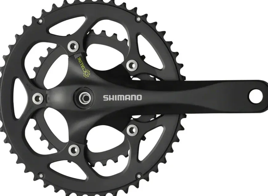 Shimano FC-R345-L Crankset - 175mm 9-Speed 50/34t 5-bolt / 110 BCD Octalink V2 Spindle Interface BLK