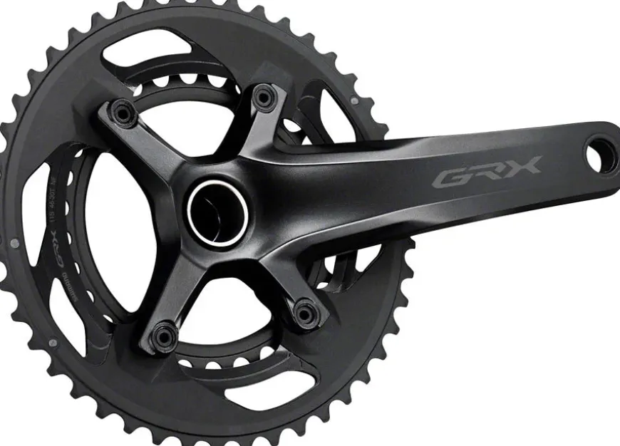Shimano GRX FC-RX600-11 Crankset - 170mm 11-Speed 46/30t 110/80 BCD Hollowtech II Spindle Interface BLK