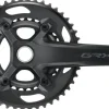 Shimano GRX FC-RX610-2 Crankset - 170mm 12-Speed 46/30t 110/80 BCD Hollowtech II Spindle Interface BLK