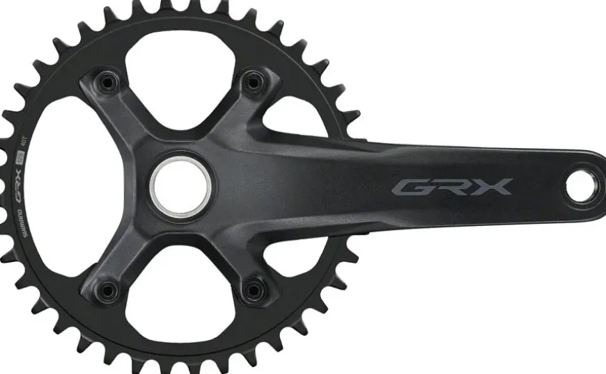 Shimano GRX FC-RX610-1 Crankset - 170mm 12-Speed 40t 110 BCD Hollowtech II Spindle Interface BLK