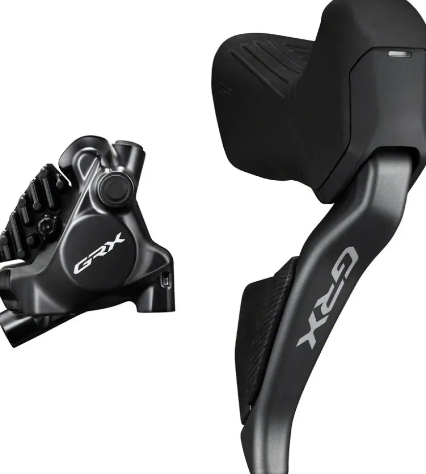 Shimano GRX ST-RX825 Di2 Shift/Brake Lever BR-RX820 Hyd Disc Brake Caliper - Right/Rear 12-Speed Flat Mount Caliper For 25mm Mount