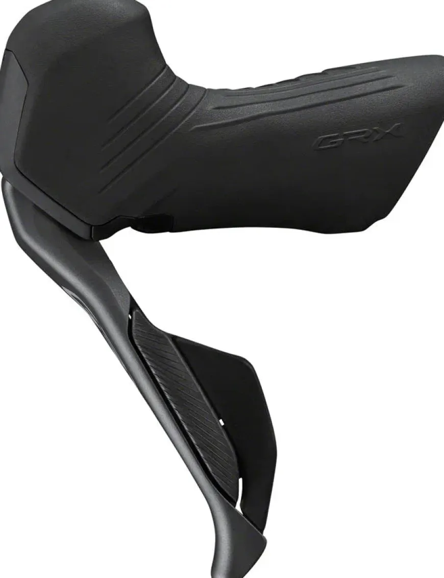 Shimano GRX ST-RX825 Di2 Shift/Brake Lever BR-RX820 Hydraulic Disc Brake Caliper - Left/Front 2x Flat Mount Caliper BLK