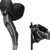 Shimano GRX ST-RX820 Shift/Brake Lever BR-RX820 Hydraulic Disc Brake Caliper - Left/Front 2x Flat Mount Caliper BLK