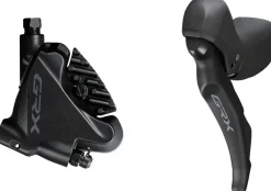 Shimano GRX ST-RX600 Shift/Brake Lever BR-RX400 Hydraulic Disc Brake Caliper - Left/Front 2x Flat Mount Caliper BLK
