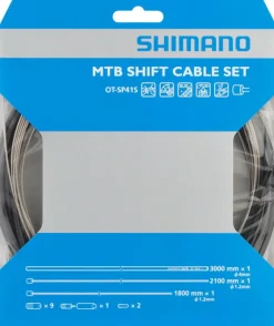 Shimano MTB Stainless Derailleur Cable and Housing Set Black