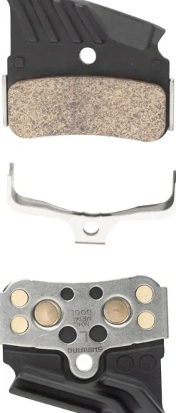 Shimano N04C-MF Disc Brake Pads Springs - Metal Compound Finned Alloy Stainless Steel Back Plate One Pair