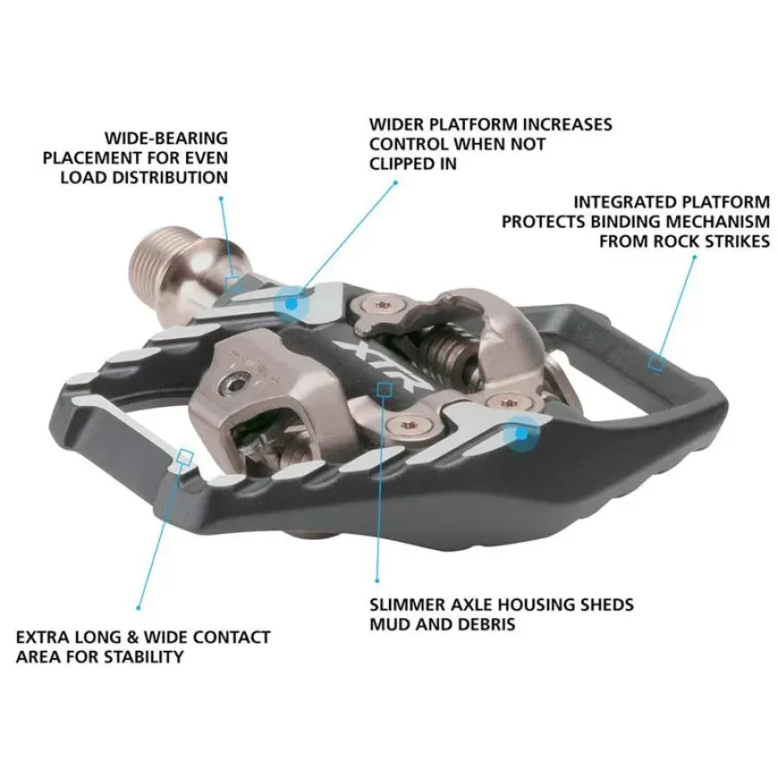 Shimano PD-M9120 XTR Mountain Bike Pedals - Trail
