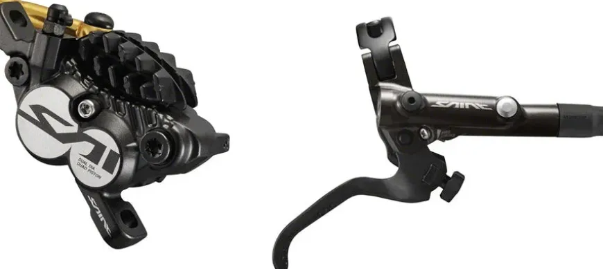 Shimano Saint BL-M820-B/BR-M820 Disc Brake Lever - Rear Hydraulic Post Mount Finned Metal Pads BLK