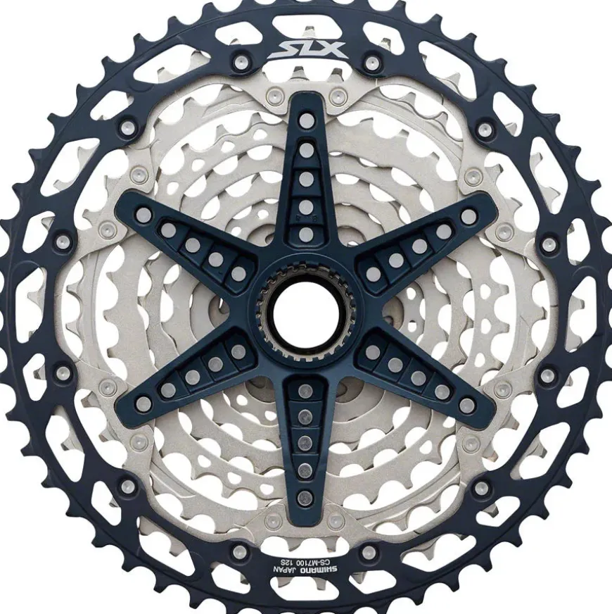Shimano SLX CS-M7100 Cassette - 12-Speed 10-45t Silver/Black Micro Spline