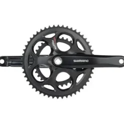 Shimano Tourney FC-A070 Crankset - 170mm 7/8-Speed 50/34t Riveted Square Taper JIS Spindle Interface BLK
