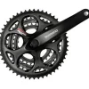 Shimano Tourney FC-A073 Crankset - 170mm 7/8-Speed 50/39/30t Riveted Square Taper JIS Spindle Interface BLK