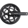 Shimano Tourney FC-A070 Crankset - 170mm 7/8-Speed 50/34t Riveted Square Taper JIS Spindle Interface With Chainguard
