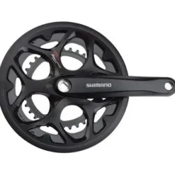 Shimano Tourney FC-A070 Crankset - 170mm 7/8-Speed 50/34t Riveted Square Taper JIS Spindle Interface With Chainguard