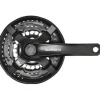 Shimano Tourney FC-TY501 Crankset - 170mm 6/7/8-Speed 48/38/28t Riveted Square Taper JIS Spindle Interface BLK