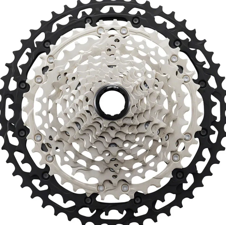 Shimano XT CS-M8100 Cassette - 12-Speed 10-45t Silver/Black Micro Spline