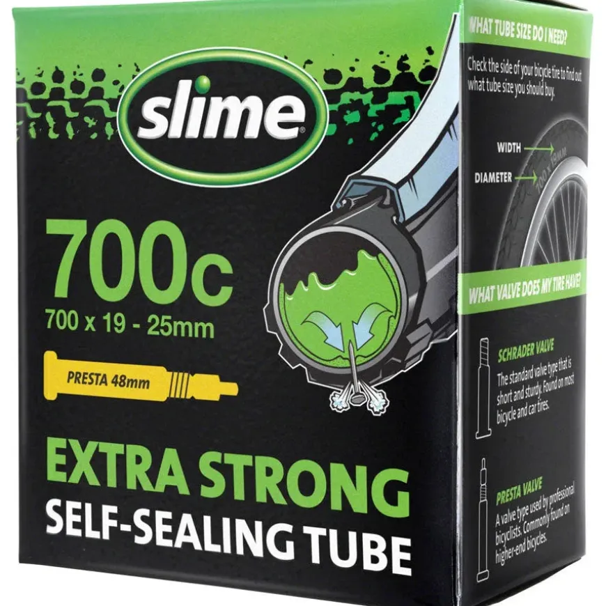 Slime 700c Presta Valve Bike Tube 48mm - 700c x 28-35c