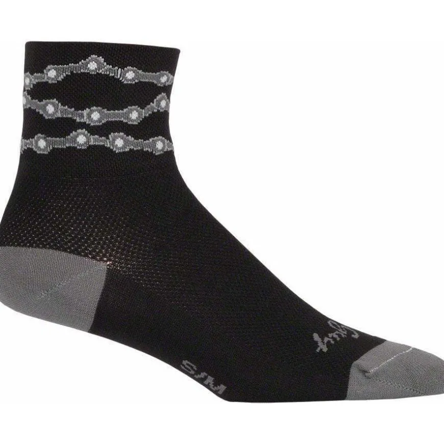 SockGuy Classic Chains Cycling Socks - 3 inch