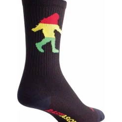 SockGuy Crew Rasta Squatch Cycling Socks - 6 inch