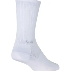 SockGuy SGX White Bike Socks - White