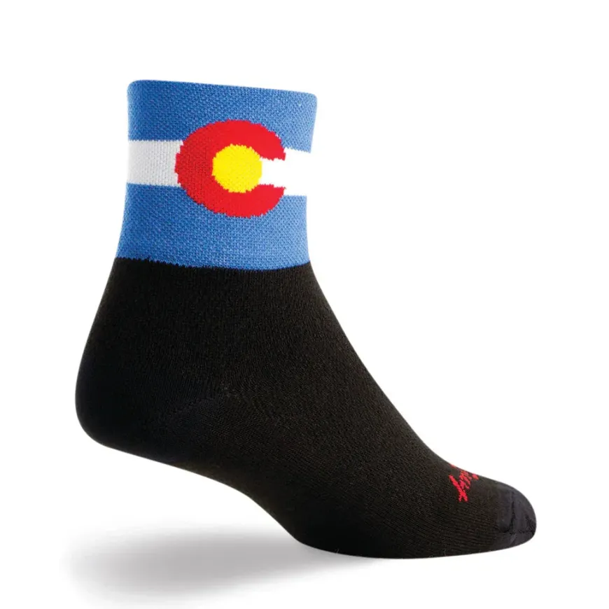 SockGuy Sockguy Colorado Flag 9-13 Black