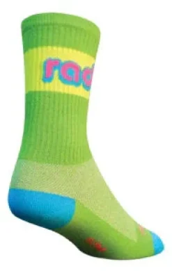 SockGuy Sockguy Rad Crew Socks 9-13 Green