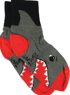 SockGuy Sockguy Shark Socks 5-9 Gray