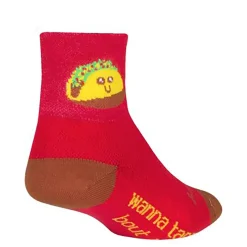 SockGuy Sockguy Tacotherapy Socks 9-13 Red/Yellow